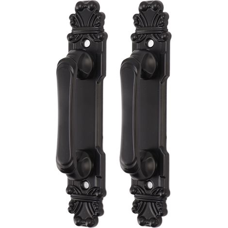 Schwarze Türgriffe, langlebig, einfach zu montieren, stilvolles Design, Länge 165 mm (6,5 Zoll) (1/5)