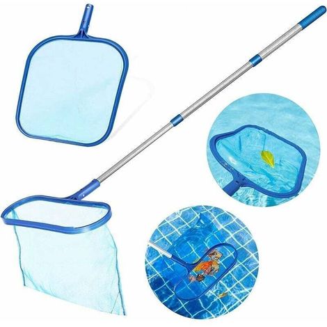 Épuisette de piscine - Filet pour spas, skimmer fins, filet à mailles fines, épuisette de feuilles, piscine - Épuisette profonde - Nettoyage de la piscine (1/4)