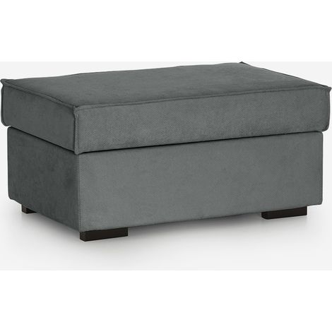 Pouf contenitore idrorepellente con apertura a gas made in Italy Gavia - Grigio (1/4)