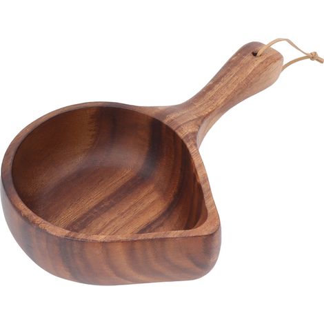 Bol A Soupe En Bois Avec Long Manche Et Bec Verseur - Pour Ramen Nouilles Soupe Dessert Salade - 1 Pièce (1/5)