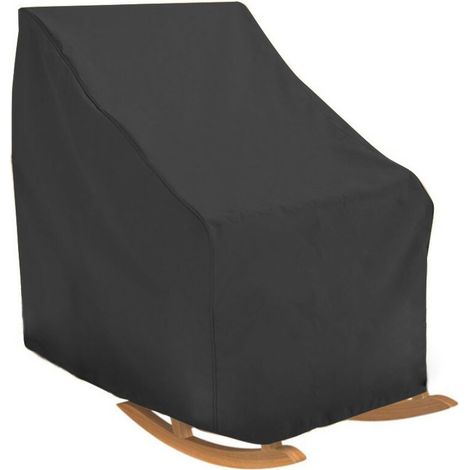 Terrace Rocking Chair Cover Waterproof Oxford Cloth, Outdoor Furniture Protective Cover 708399cm(Black) (1/5)