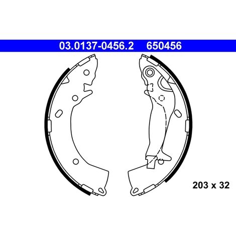 Jeu de mâchoires de frein ATE 03.0137-0456.2 HYUNDAI 58305-1CA10
