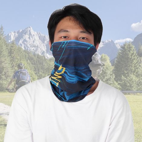 Écharpe/masque/serviette de protection solaire en soie glacée pour l'été, idéale pour la pêche, l'équitation (glacier) et les activités de plein air. (1/5)