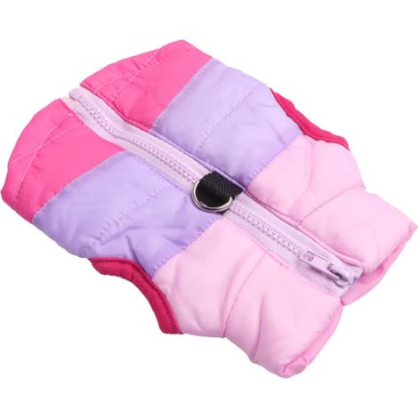 Wasserdichte Hundejacke XS, warme und atmungsaktive rosa Wendeweste, um Ihr Haustier im Herbst und Winter warm zu halten