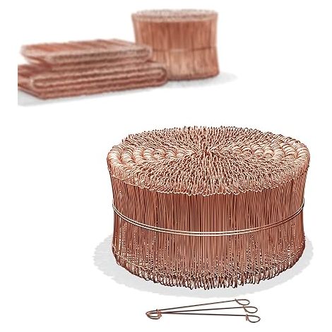 Laccetti ad anello 1,0 x 100-160 mm - Filo di legatura in rame - Filo ad occhiello per tronchese (1/5)
