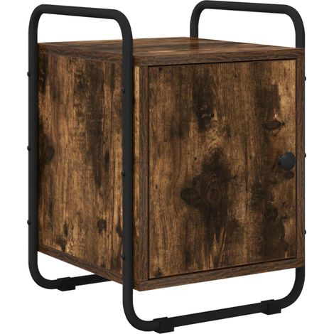 Armadio da Notte Rovere Fumo Legno ingegnerizzato vidaXL (1/5)