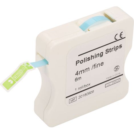 Bande de polissage dentaire en résine 4 mm, 1 rouleau bleu pour ponçage et meulage interdentaire des dents (1/5)