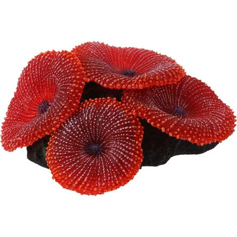 Artificial silicone aquarium plant, red (1/5)