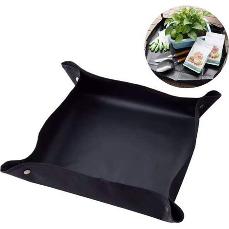 Lot de 2 tapis de plantation carrés imperméables en tissu Oxford 50 cm x 50 cm pour jardinage, transplantation, plantation, tapi