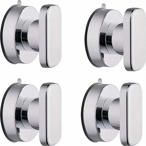 Strong Suction Cup Drawer Mirror Glass Tile Wall Handles Toilet Bathroom Glass Door Pull Handles and Knobs (4 Pieces) (1/5)