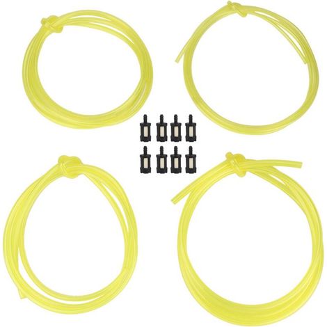 Jeffergarden Tuyau d'alimentation en carburant automobile de 1,5 mètre, jaune, pour tronçonneuses domestiques-