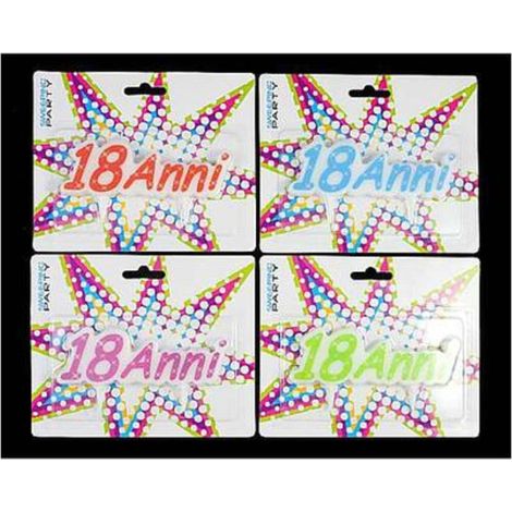 Candeline Sagoma 4 Colori 18 Anni 3769 X1