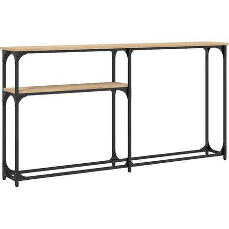 Table console，Table d'appoint，Bout de canapé，Meuble d'entrée chêne sonoma 145x22,5x75 cm bois d'ingénierie