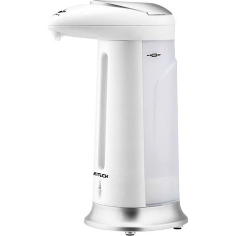 Distributeur automatique de savon, gel hydroalcoolique 330 ml gris et blanc soap dispenser auto dispenser (1/4)