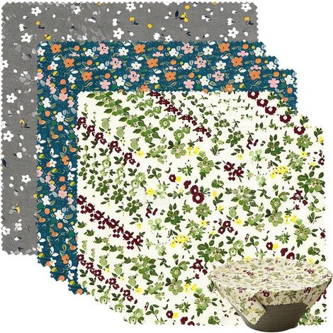 Set di 9 involucri riutilizzabili in cera d'api, involucri in cera d'api biologica, imballaggio alimentare riutilizzabile realizzato in (1/5)