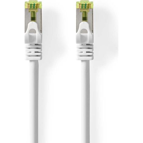 Nedis CAT7-Netzwerkkabel / S/FTP / RJ45 Stecker / RJ45 Stecker / 10.0 m / Snagless / Rund / LSZH / Weiss / Label