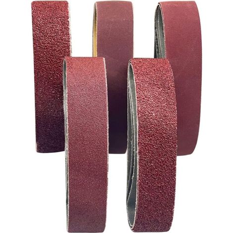 Bardusch - Bandes abrasives 30 x 330 mm.pour polir le métal, le bois.80 grains,papier abrasif pour ponceuses à bande/machines à poncer 18 pièces (1/5)
