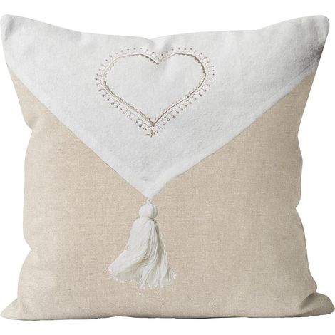 Coussin en pur coton lavé 40x40 cm ELENA, par Soleil d'Ocre