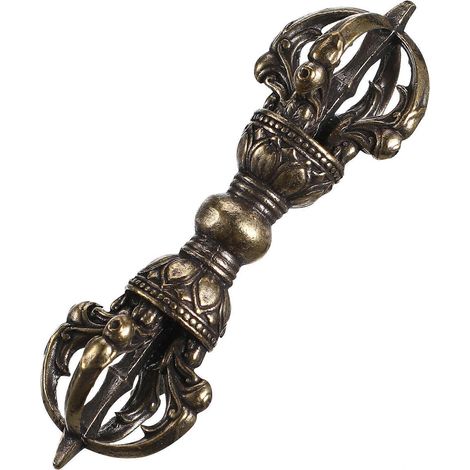 Pilon en laiton unique, ornement Dharma en laiton, artisanat rétro en laiton, décoration intérieure-8.85X2.6X2.6CM-Golden
