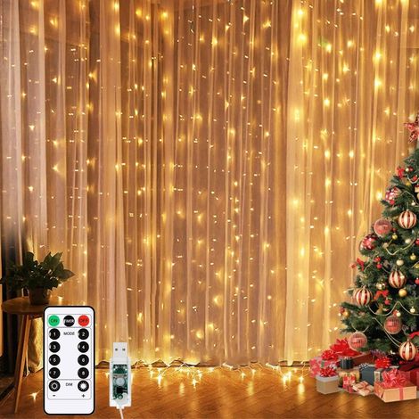 Lichterkette mit 300 LEDs, 8 Leuchtmodi, USB-Betrieb (1/5)