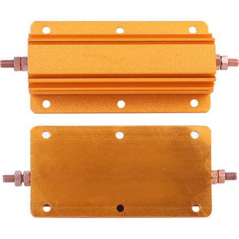 Résistance 200W RX24 1 Ohm boîtier aluminium doré pour alimentation capteur scène audio (1/5)