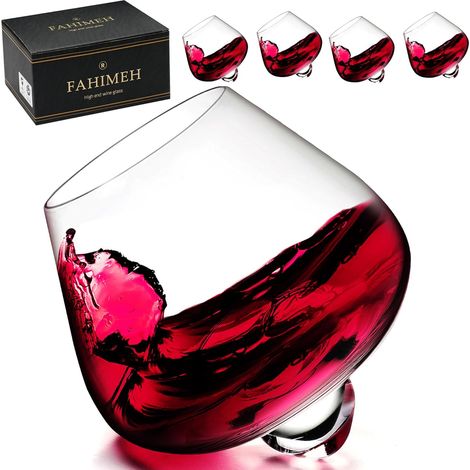 Verre à Rhum Lot 4, Rotatifs Sans Tige, 200ml (1/5)
