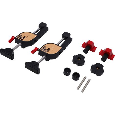 Ensemble de pinces pour chien d'établi en alliage d'aluminium, verrouillage rapide, fixation de Table pour le travail du bois avec Tenon de 19mm (1/5)
