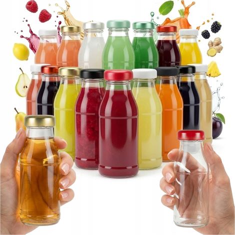 100 Glasflaschen für Saft, 125 ml Saftflaschen für Saftsirup, 100 Stück (1/5)