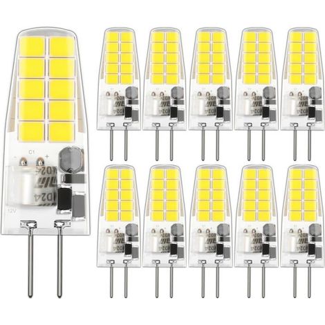 Ampoule G4 LED Blanc Froid 6000K, Ampoules LED G4 12V 2W, 200LM, Sans Scintillement, Non-Dimmable, LED 12V,10 (1/5)