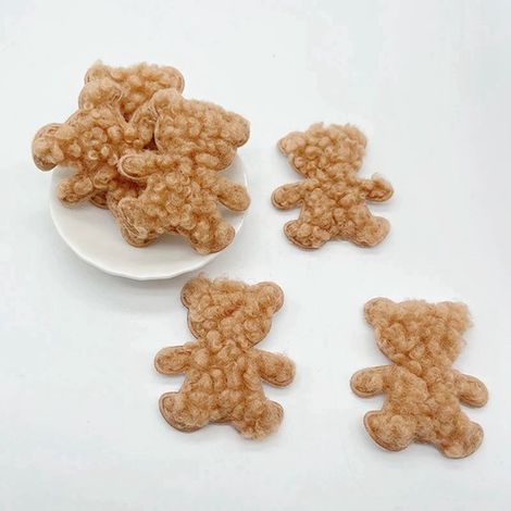 50 colors: white + brown material: fabric 50 plush teddy bear rugs measuring 50 x 56 mm (1/5)