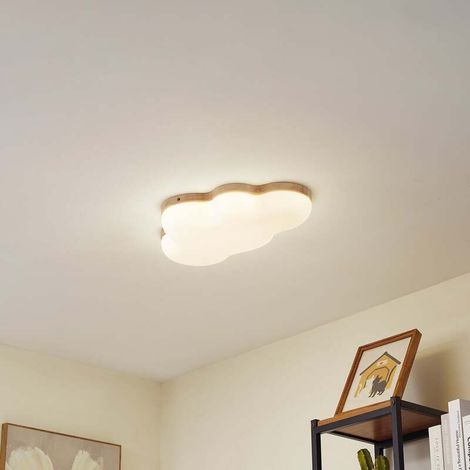 [GEBRAUCHT] B-Ware Lindby LED-Deckenleuchte Pilvi Wolke 50 cm 18 W Warmweiß Kunststoff Holz (1/2)