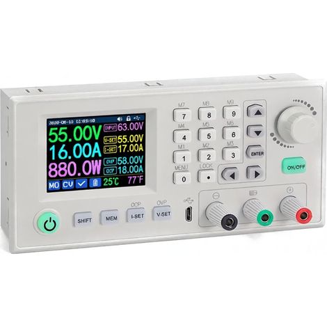 Module d'alimentation à courant continu RD6018 18 A à tension et courant constants, avec clavier, logiciel PC, application mobile Wi-Fi et fonction de mise à jour du firmware. (1/5)