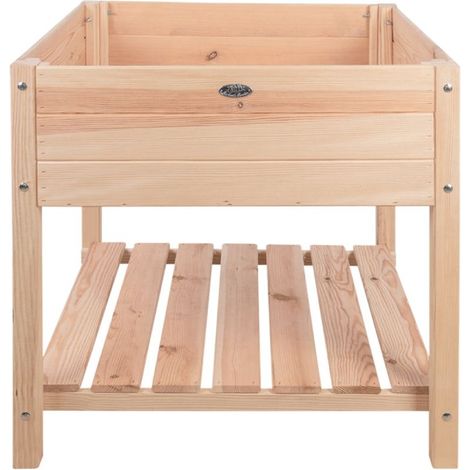 Carré potager en bois naturel XL - L 78,8 x l 78,8 x H 78 cm - Beige - Livraison gratuite