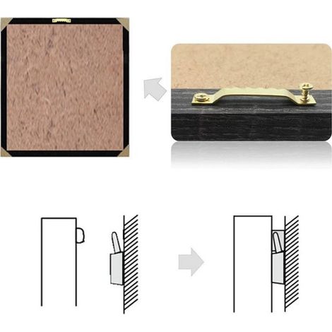 Lot de 100+200 vis inclus Photo crochet en metal dorée solide et durable-crochet pour cadre/photo/toile/peinture/horloge/diplôme. (1/4)