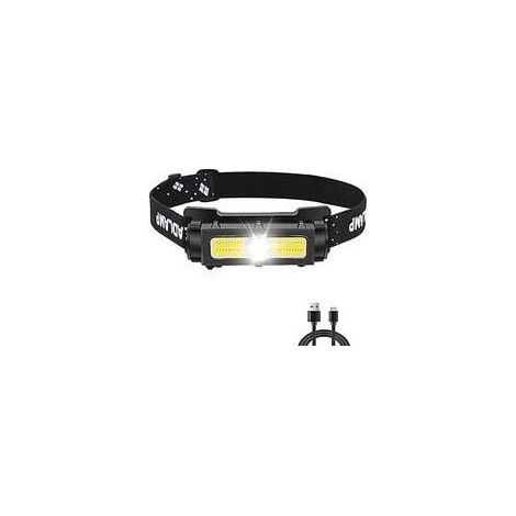 Lampe Frontale Puissante 1000 Lumens,Lampe Frontale LED Rechargeable avec Lumière Rouge Blanche et Aimant Amovible Torche Frontale 7 modes pour la Course, le Camping, la Pêche [Classe énergétique A+++ (1/4)