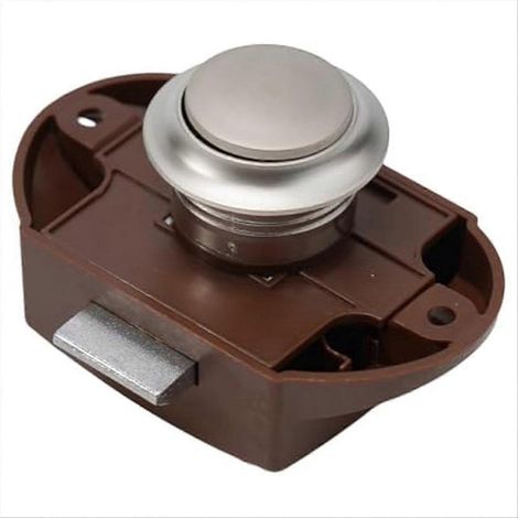 Loquet de tiroir à bouton-poussoir en alliage de zinc pour meubles de camping-car, caravane et caravane (1/5)