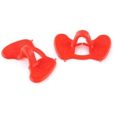 50 Pcs Lunettes de poulet, Pas de Lunettes de Poulet à Boulonner, Les Lunettes Anti-picage Des Poulets équipement Agricole Rouge (1/5)