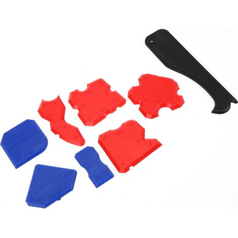 8 pièces Spatule à Joint Silicone, Grattoir à Mastic, Outil de Lissage et Décapage Manuel (1/5)