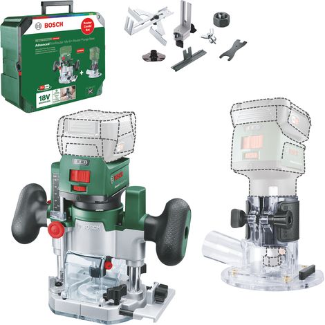BOSCH DIY AdvancedTrimRouter 18V-8 set 18v Router / Trimmer 6mm & 8mm collet