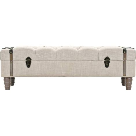 Maison Exclusive - Cassapanca in Legno Massello e Acciaio 111x34x37 cm