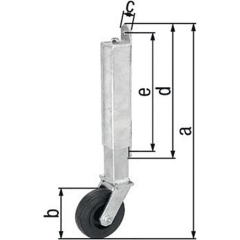 GAH Alberts  rullo scorrevole  per cancelli  zincato fino  a 70kg  400mm -  416850 (1/2)