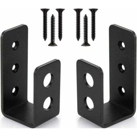 Set aus 2 robusten Stahltürhalterungen für 2x4-Türen, U-förmiger Sicherheitsbügel