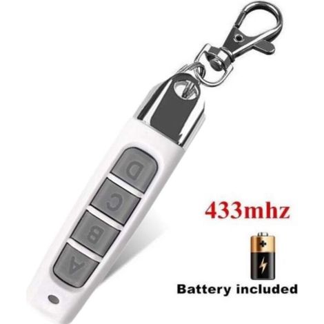 FLAMMKRAFT-Clé de porte de garage, copie du pouce, télécommande, Super copie, code roulant, 433 MHz, blanc