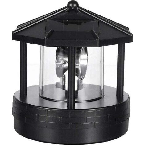 Phare LED rotatif, lampe solaire de jardin, cour, pelouse, étanche, décoration rétro, cadeau exquis pour jardin, terrasse, cour, pelouse, décoration d'intérieur (1/4)