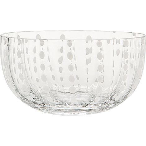 Zafferano Grand Bol Perle En Verre Transparent Artisanal, Design Élégant Pour La Table, Réalisation Manuelle En Pâte De Verre De Qualité Supérieure (1/3)