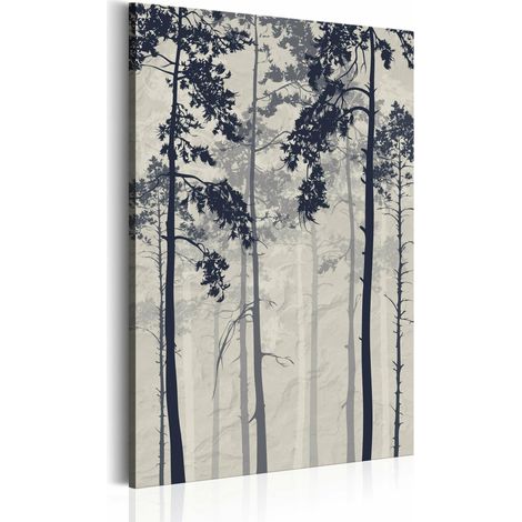 Tableau forêt dans le brouillard - 60 x 90 cm (1/4)