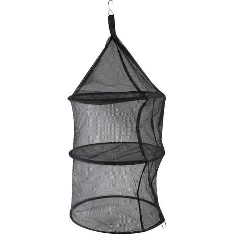 Filet à linge suspendu pliable 3 couches, séchage vêtements extérieur, pique-nique voyage camping (1/5)