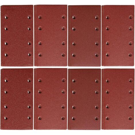 royaluxe -50 Pièces Papier a Poncer, 95 X 185mm Feuilles Abrasives 40/60/80/120/240 Grains Abrasives Papier pour Ponceuse Vibrante Polir et Enlever La Rouille (1/4)