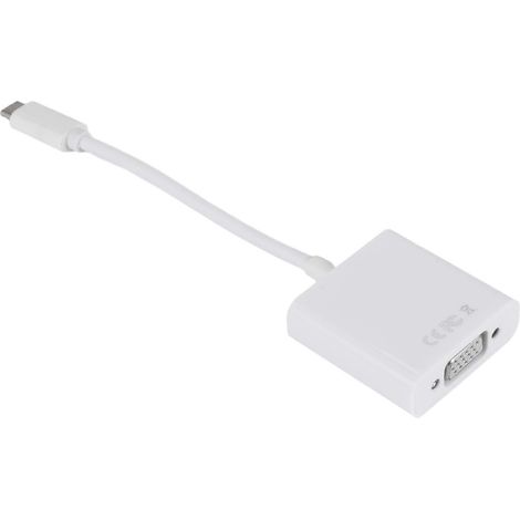 Adaptateur USB-C vers VGA, adaptateur Type-C vers VGA, compatible avec Pro 2016/2017/2018, Air/iPad Pro 2018, Surface Book 2, Chromebook Pixel/Dell XP. (1/5)