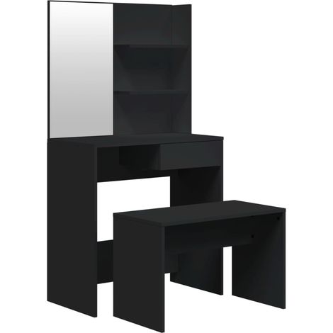 Maison Exclusive - Schminktisch-Set Schwarz 74,5 x 40 x 141 cm